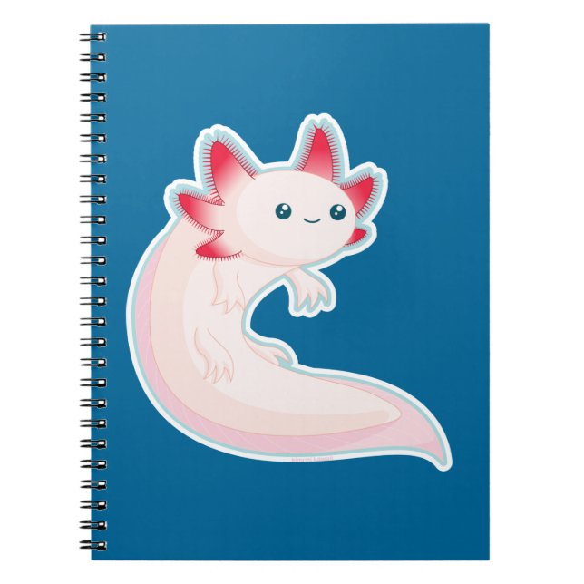 Axolotl Anteckningsbok Med Spiral (Framsidan)