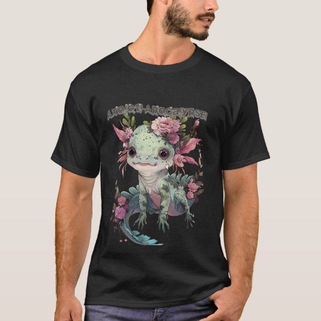 Axolotl Apocalypse! Halloween T Shirt (Framsida)