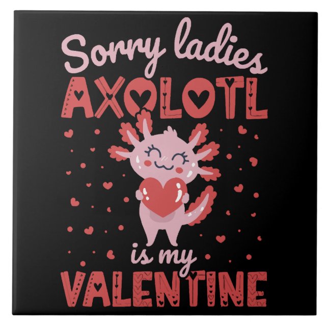 Axolotl är min valentin kakelplatta (Framsidan)