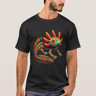 Axolotl Art Mexiko Aztec Mexikanskt amfibiskt sala T Shirt