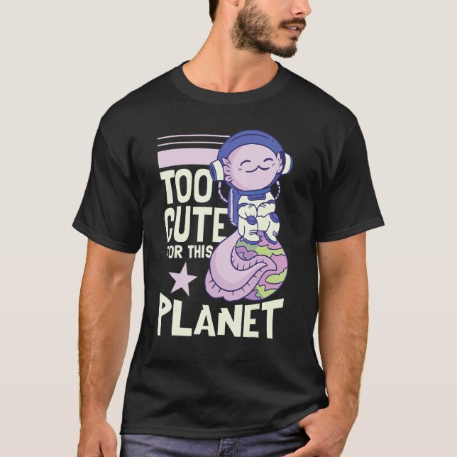 Axolotl Astronaut T Shirt (Framsida)