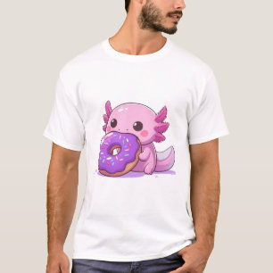 Axolotl äter lila munkar. t shirt