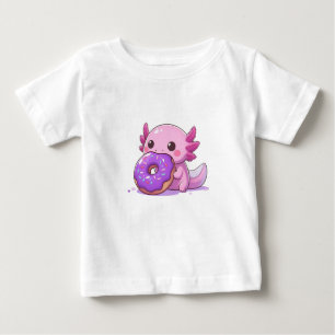 Axolotl äter lila munkar. t shirt