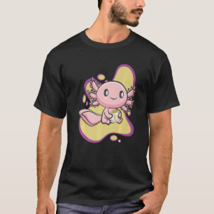Axolotl Banana Mjölk Ambystoma Mexicanum Walking F T Shirt