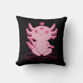 Axolotl Baphomet Pagan Svart Kudde
