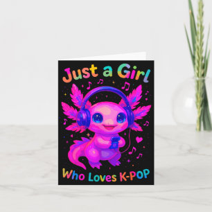 Axolotl Bara En Tjej Som Älskar K-p Kort