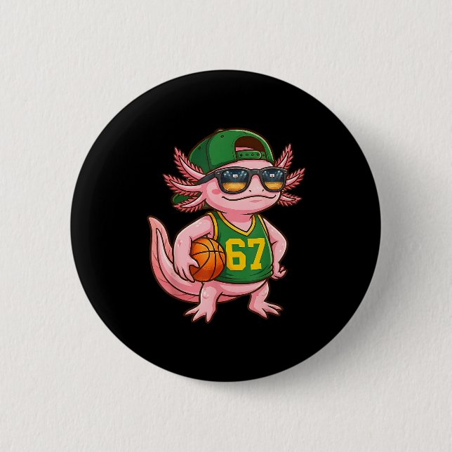 Axolotl Basketball 67 Gen Alpha Slang Srts Men Boy Knapp (Framsida)