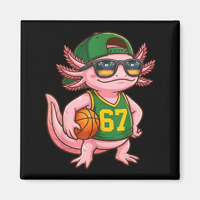 Axolotl Basketball 67 Gen Alpha Slang Srts Men Boy Magnet (Framsidan)