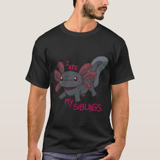 axolotl bebis svart t shirt (Framsida)
