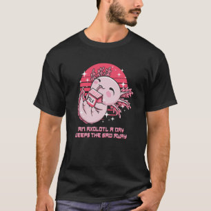 Axolotl Behållor om dagen Ledsen Away Salamander H T Shirt