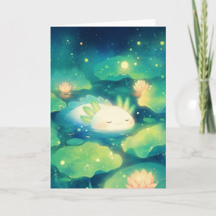 Axolotl Blommiga Drömmen Kort