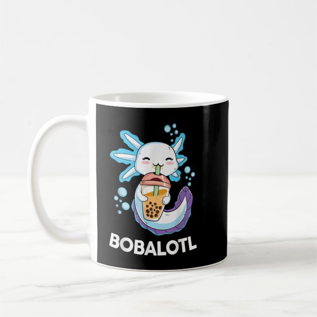Axolotl Boba Bubble Tea Kawaii Anime Japanska Kids Kaffemugg (Vänster)