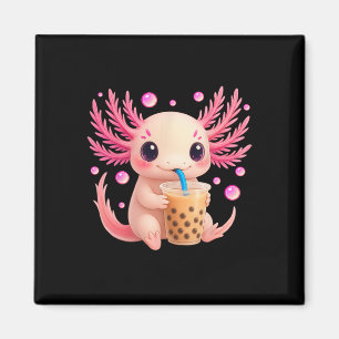 Axolotl Bubble Bo Tea Anime Cute Kawaii Tonåring f Magnet