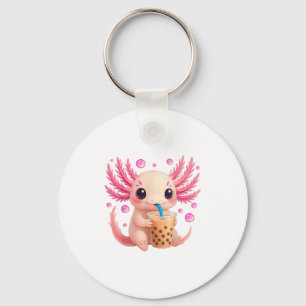 Axolotl Bubble Boba Tea Anime Cute Kawaii Tonåring Nyckelring