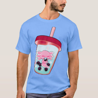 Axolotl Bubble Tea Aquarium T Shirt