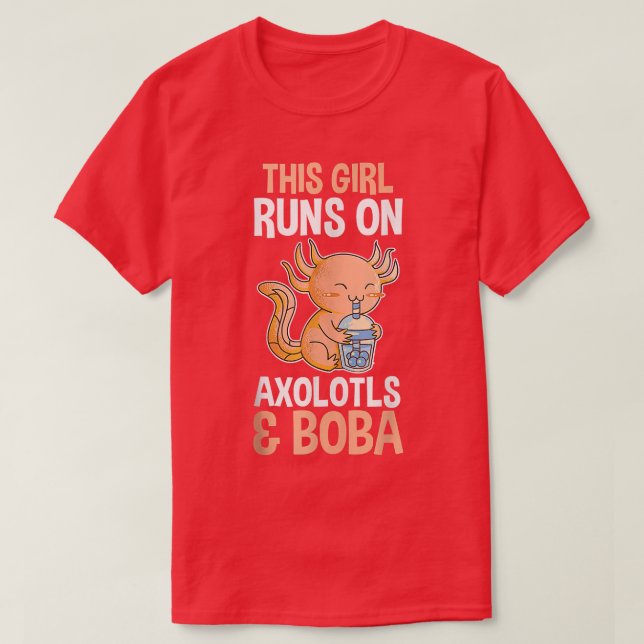 Axolotl Bubble Tea T-Shirt (Design framsida)