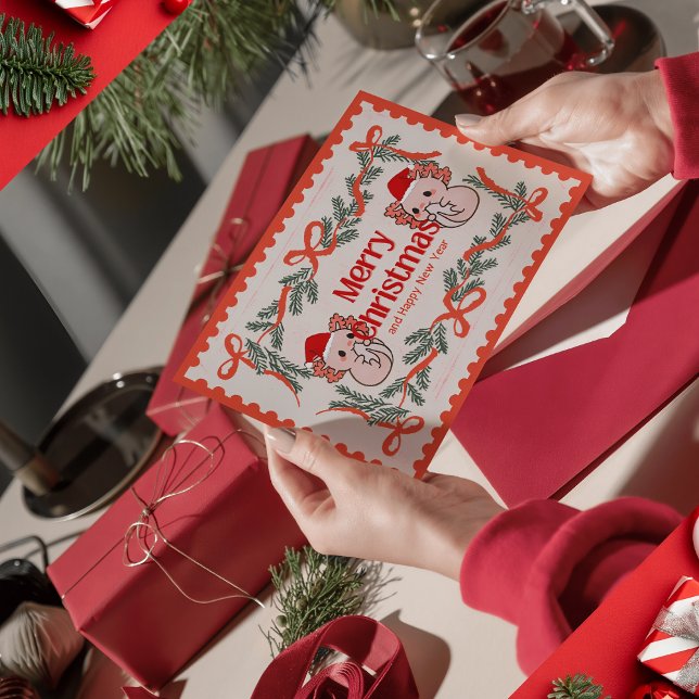 Axolotl christmas helg vykort (Skapare uppladdad)