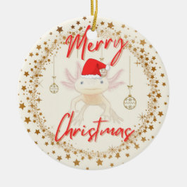 Axolotl christmas julgransprydnad keramik