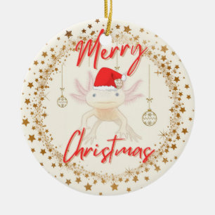 Axolotl christmas julgransprydnad keramik