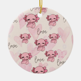 Axolotl christmas julgransprydnad keramik