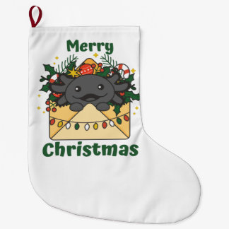 Axolotl Christmas Letter Winter Animals Axolotls Stor Julstrumpa