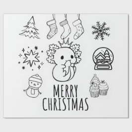 Axolotl christmas presentpapper