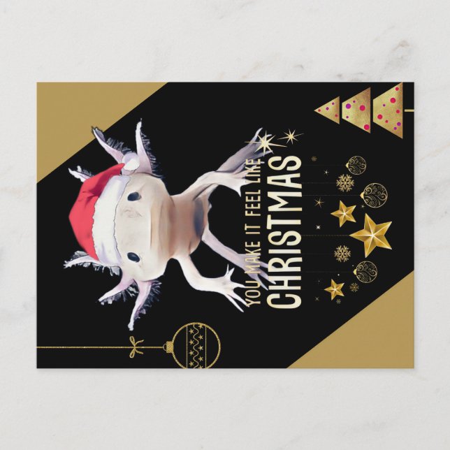 Axolotl christmas vykort (Framsida)