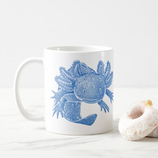 Axolotl Coffee Mug - BLUE Kaffemugg (Med munk)