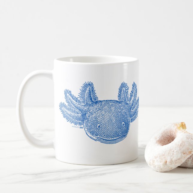 Axolotl Coffee Mug - BLUE Kaffemugg (Med munk)