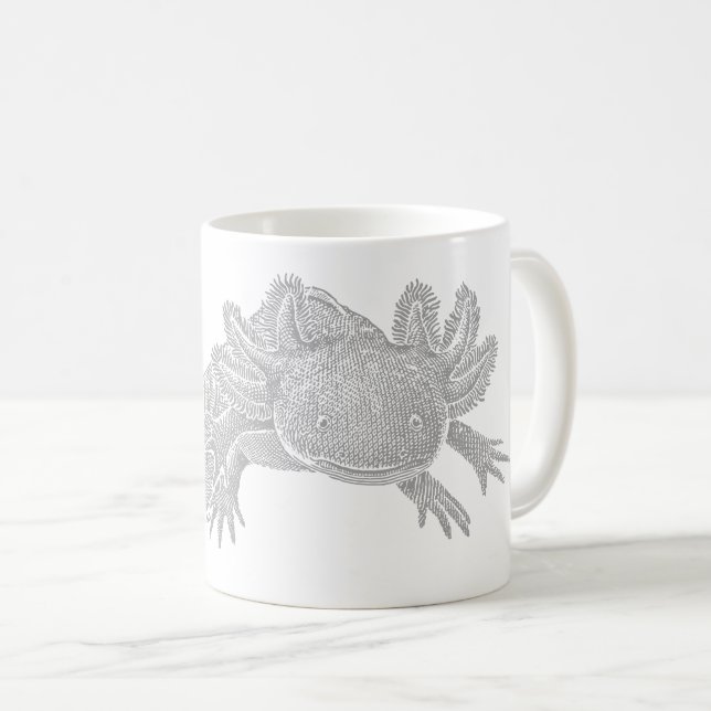 Axolotl Coffee Mug - GRAY Kaffemugg (Framsida höger)