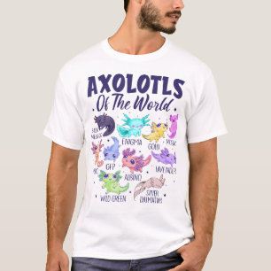 Axolotl Cute Axolotls World Kawaii Girl Boy T Shirt