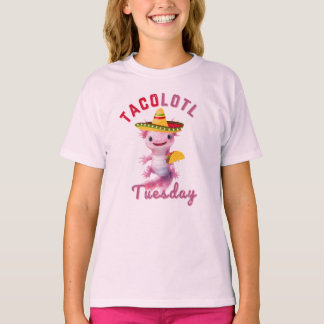 Axolotl Cute Taco Tisdag Mexikansk Rosa Axelotl T Shirt