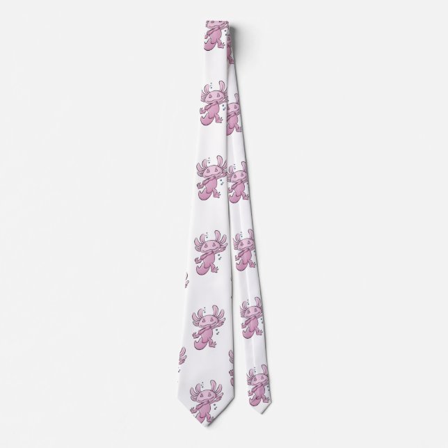 Axolotl Dabbing Neck Tie Slips (Framsida)