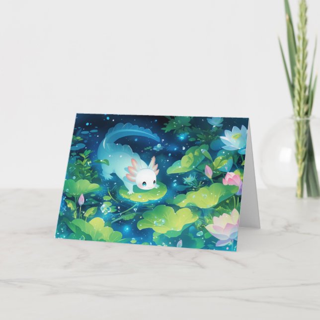 Axolotl Damm Tillflykt Kort (Framsida)
