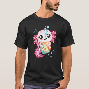 Axolotl Dice for Dragons D20 RPG Gamer Girls Kvinn T Shirt