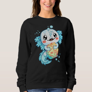 Axolotl Dice for Dragons D20 RPG Gamer Manar Kvinn T Shirt