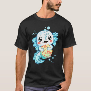 Axolotl Dice for Dragons D20 RPG Gamer Manar Kvinn T Shirt
