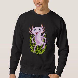 Axolotl Djur Kvinnor Mexikansk Fisk  Amfibie  1 Lång Ärmad Tröja