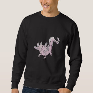 Axolotl Djur Kvinnor Mexikansk Fisk  Amfibie  4 Lång Ärmad Tröja