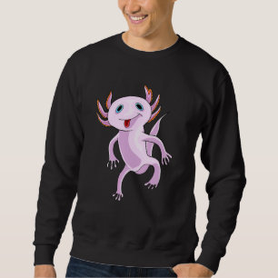 Axolotl Djur Kvinnor Mexikansk Fisk   Amfibie Lång Ärmad Tröja