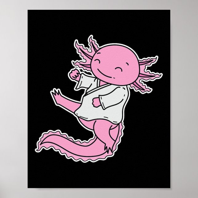Axolotl do Karate Poster (Framsidan)