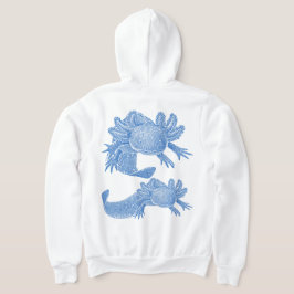 Axolotl Dragkedja Huva - BLÅ T Shirt
