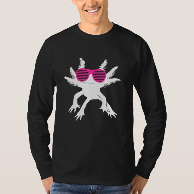 Axolotl Eat Ssov Funny Retro Mexican Salamander T Shirt (Framsida)