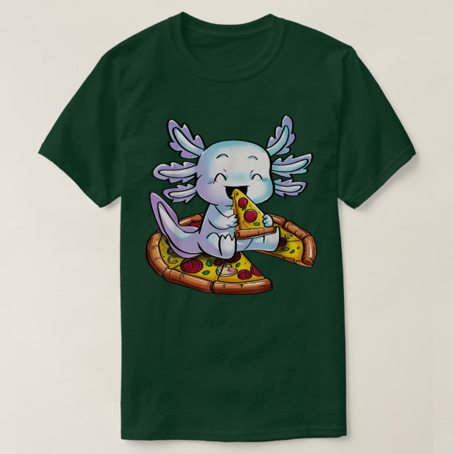 Axolotl Eating Pizza Snaxalotl Food Sweets T- Shir T Shirt (Design framsida)