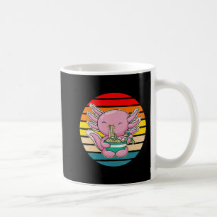 Axolotl Eating Ramen Kawaii Anime Japansk Food Ki Kaffemugg