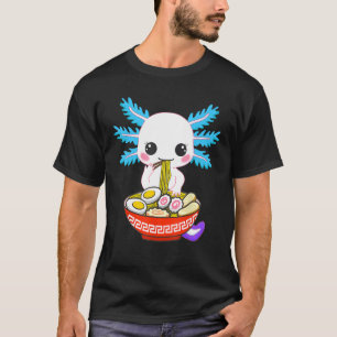 Axolotl Eating Ramen Noodles Kids Girls Tonåringar T Shirt