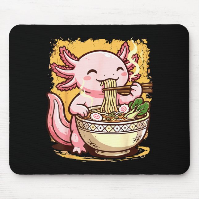 Axolotl Eating Ramen Noodles  Musmatta (Framsidan)