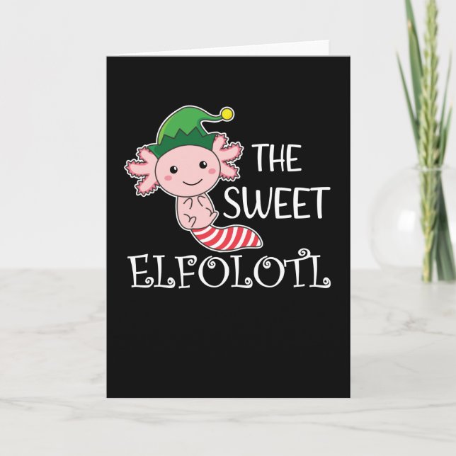 Axolotl Elf Den söta Elfoldert Djurjul Kort (Framsida)