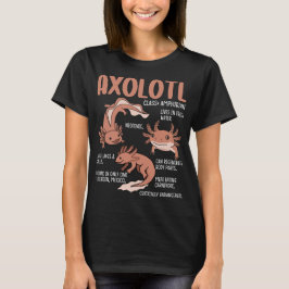 Axolotl Fakta Utbildande Amfibiearter T Shirt