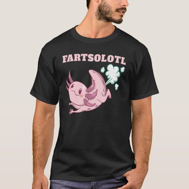 Axolotl Fart Fartalotl Mexican Fish Animals Axolot T Shirt (Framsida)